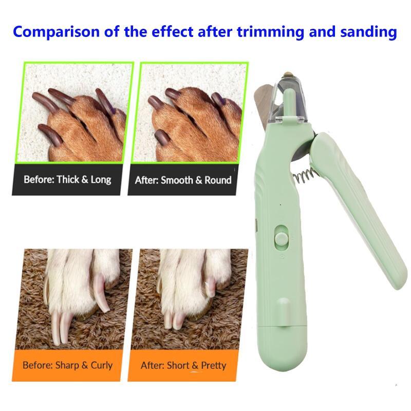Coupe-ongles 2 en 1 pour animaux avec lumière LED, pour chiens et chats. Ciseaux spéciaux pour animaux de compagnie. Coupe-ongles multifonctions pour les pattes. Accessoires pour animaux.